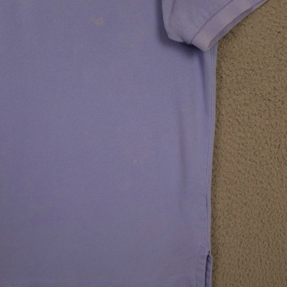 Vintage Polo Ralph Lauren Polo Shirt Mens Medium Blue Bleached Grunge Preppy USA